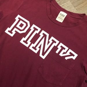Maroon VS PINK t shirt with pocket
